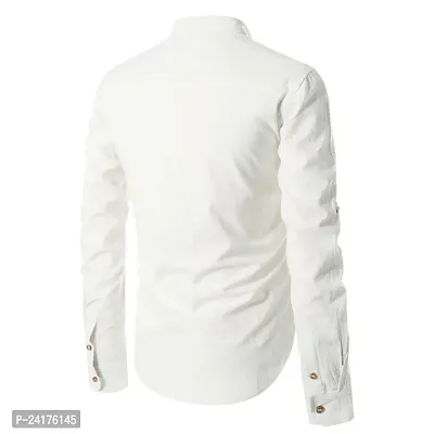 Reliable White Cotton Solid Short Length Kurta For Men-thumb4