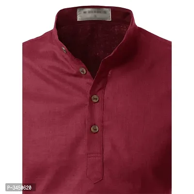 Maroon Cotton Solid Casual Shirts For Men-thumb5