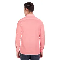 Elegant Peach Cotton Solid Long Sleeves Casual Shirts For Men-thumb2