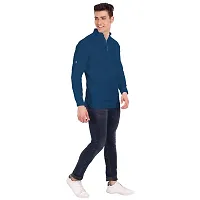 Elegant Blue Cotton Solid Long Sleeves Casual Shirts For Men-thumb4