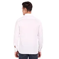 Elegant White Cotton Solid Long Sleeves Casual Shirts For Men-thumb2