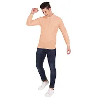 Elegant Orange Cotton Solid Long Sleeves Casual Shirts For Men-thumb4