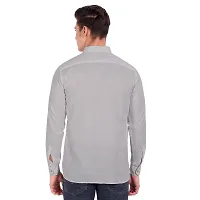 Elegant Grey Cotton Solid Long Sleeves Casual Shirts For Men-thumb2