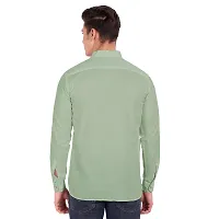 Elegant Turquoise Cotton Solid Long Sleeves Casual Shirts For Men-thumb2