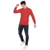 Elegant Red Cotton Solid Long Sleeves Casual Shirts For Men-thumb4