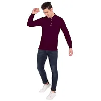 Elegant Purple Cotton Solid Long Sleeves Casual Shirts For Men-thumb4