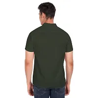 Elegant Green Cotton Solid Short Sleeves Casual Shirts For Men-thumb2