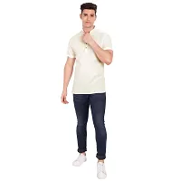 Elegant Beige Cotton Solid Short Sleeves Casual Shirts For Men-thumb4