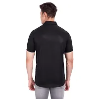 Elegant Black Cotton Solid Short Sleeves Casual Shirts For Men-thumb3