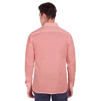 Elegant Peach Cotton Solid Long Sleeves Casual Shirts For Men-thumb2