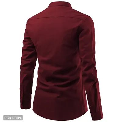 Reliable Maroon Cotton Solid Short Length Kurta For Men-thumb2