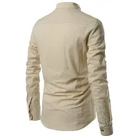 Reliable Beige Cotton Solid Short Length Kurta For Men-thumb3