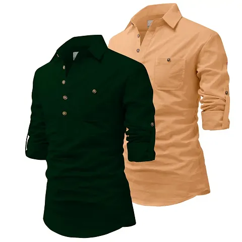 Stylish Men Short Kurta(Pack of 2)