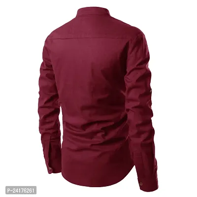 Reliable Maroon Cotton Solid Short Length Kurta For Men-thumb4