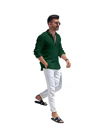 Reliable Cotton Blend Solid Short Length Kurta For Men-thumb1