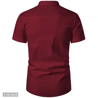 Reliable Maroon Cotton Solid Short Length Kurta For Men-thumb3