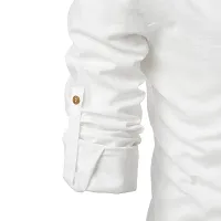 Reliable White Cotton Solid Short Length Kurta For Men-thumb4