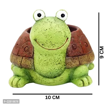 ANTIQ WORLD Green Turtle Planter Turtle Plant Pot Flowerpot Animal Garden Pots Resin Succulent Pots Planter For Home  Office Desk-thumb2