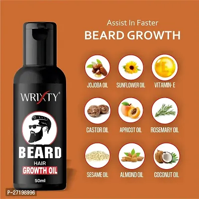 Beard Hair Growth Oil For Strong And Healthy Beard Growth Hair Oil, 50ml-thumb2