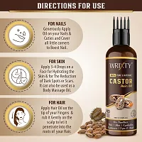 Premium Cold Pressed Pure Castor Oil To Support Hair Growth Conditioning Hair Thickening Lustre And Shine Anti-Hair -100 Ml Each, Pack Of 3-thumb3