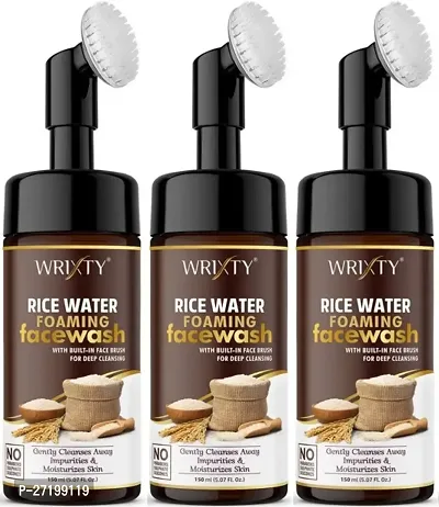 Wrixty Rice Foaming Facewash, 450ml, Pack Of 3