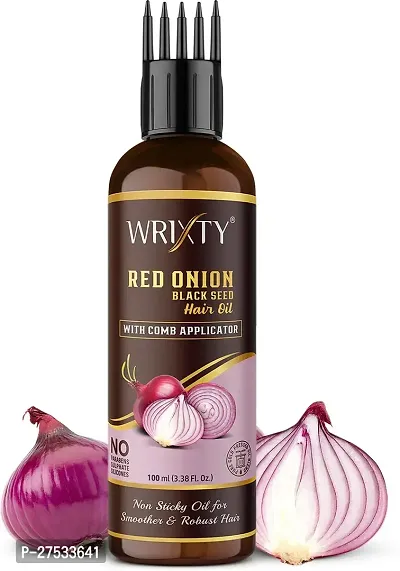 Red Onion Hair Oil For Hair Growth Anti-Hair Fall Anti-Dandruff All Natural Ingredients With Comb Applicator-100 Ml