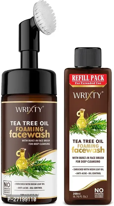 Wrixty Tea Tree Face Wash + Tea Tree Refill, 350ml-thumb0