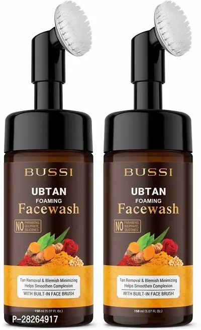 Premium Ubtan Foaming Face Wash With Built In Brush For Deep Cleansing Tan Removal Formula For Skin Brightning  Pack Of 2