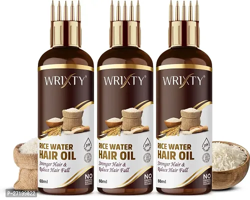 Rice Water Hair Oil, 180ml, Pack Of 3-Each 60ml