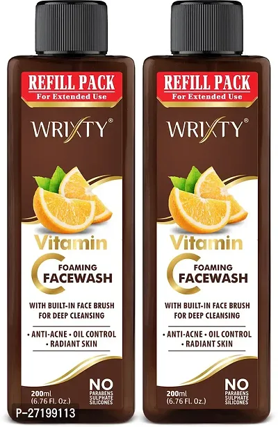 Wrixty Refill Pack Vitamin C Face Wash, 400ml, Pack Of 2