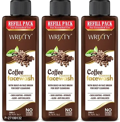 Wrixty Refill Pack Coffee Face Wash, 600ml, Pack Of 3