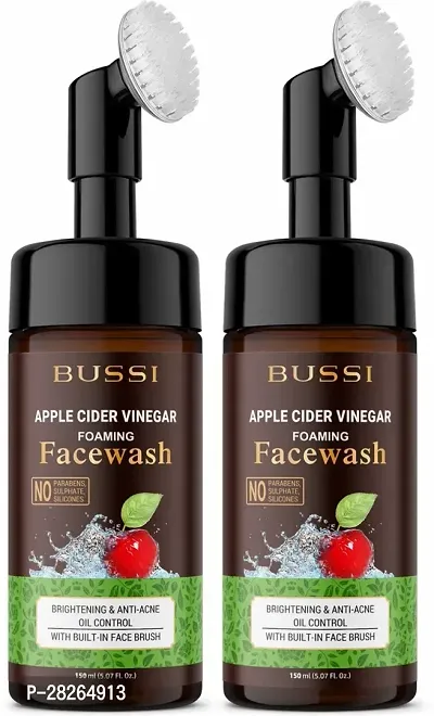 Premium Apple Cider Vinegar Foaming Face Wash For Skin Brightning And Deep Skin Cleansing Pack Of 2