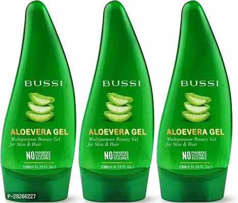 Pure Soothing Aloe Vera Multipurpose Beauty Gel For Skin And Hair- 130 ml Each , Pack Of 3-thumb0