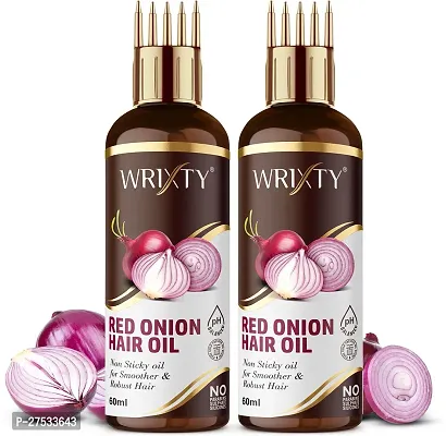 Red Onion Hair Oil For Hair Growth And Hair Fall Control-60 Ml Each, Pack Of 2