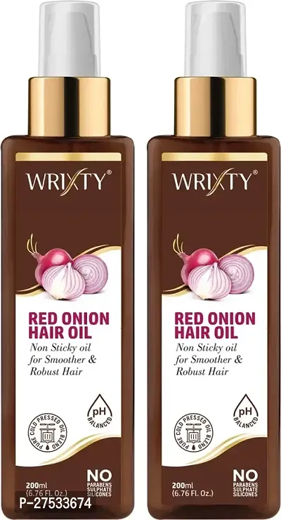 Red Red Onion Hair Oil For Hair Regrowth And Hair Fall Control -200 Ml Each, Pack Of 2-thumb0