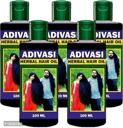 Adivasi Jadibuti Natural Hair Growth - Regrowth Ayurvedic Hair Oil Pack Of 5