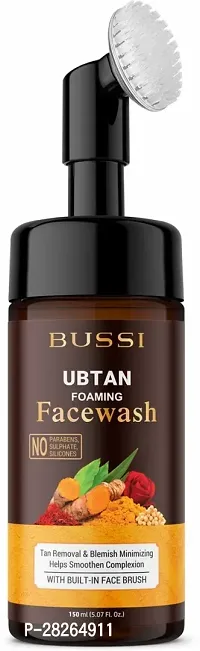 Premium Ubtan Foaming Face Wash With Built In Brush For Deep Cleansing Tan Removal Silicones and Color Face Wash