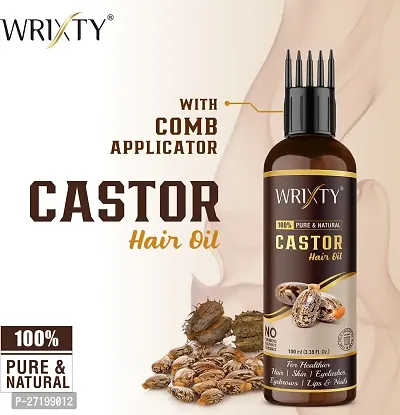 Premium Cold Pressed 100% Pure Castor Oil, 100ml-thumb3