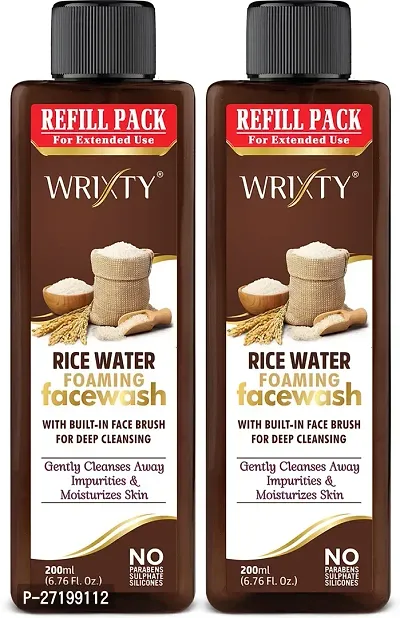 Wrixty Refill Pack Rice Face Wash, 400ml, Pack Of 2