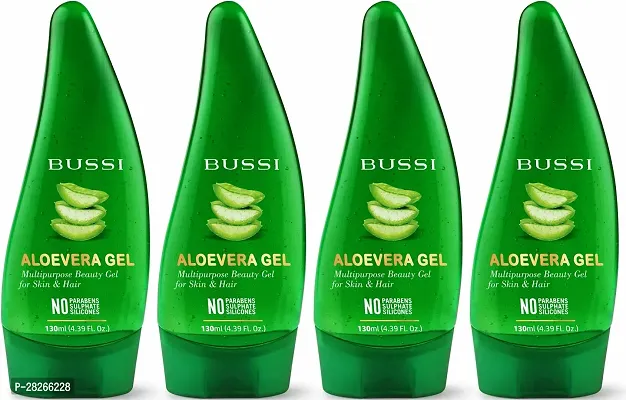 Pure Soothing Aloe Vera Multipurpose Beauty Gel For Skin And Hair- 130 ml Each , Pack Of 4-thumb0