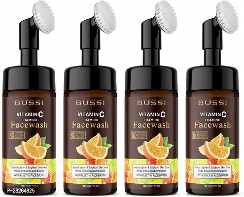 Premium Vitamin C Foaming With Built-In Deep Cleansing Brush Face Wash Pack Of 4