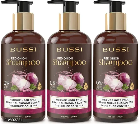 Red Onion And Black Seed Hair Shampoo With Red Onion Oil, Argan Oil, Jojba Oil , Almond Oil Pack Of 3-thumb0