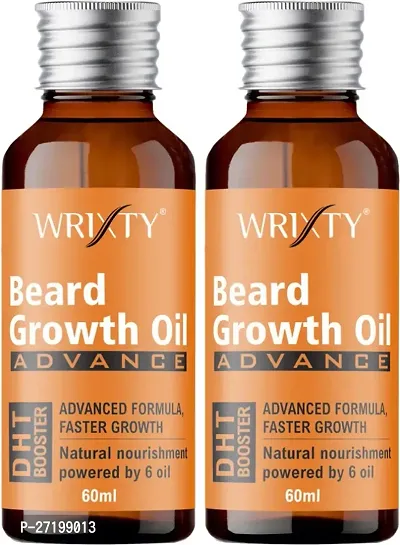 Beard Growth Oil, No Harmful Chemicals Hair Oil, 120ml, Pack Of 2-Each 60ml