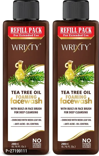 Wrixty Refill Pack Tea Tree Facewash, 400ml, Pack Of 2