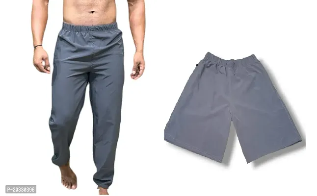 Lycra Men's Trouser Dark Grey  Men's Shorts Dark Grey Color (-2)-thumb0