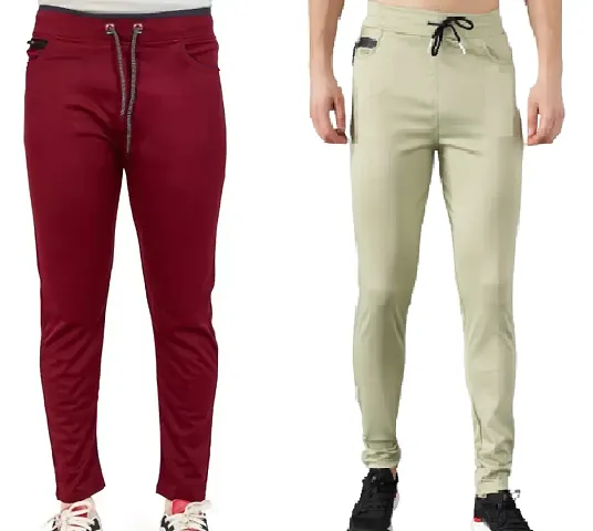Hot Selling Blended Regular Track Pants For Men 