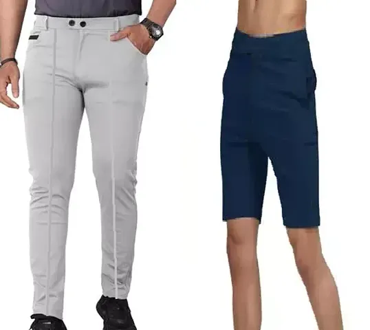 Trendy Blended Regular Track Pants For Men 