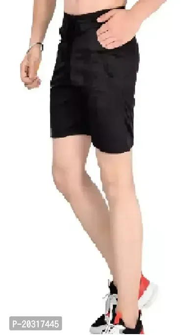 Lycra Men's Shorts Color Black-thumb0