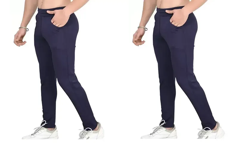 Trendy Blended Regular Track Pants For Men 