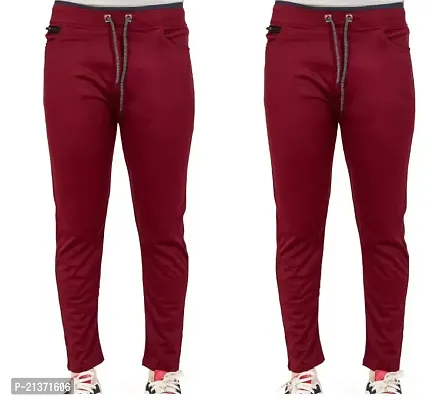 Men's D Pocket Maroon Track Pant (pack of 2)-thumb0